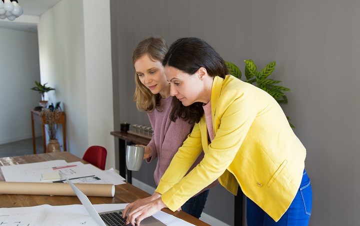 woman working as interior designer 